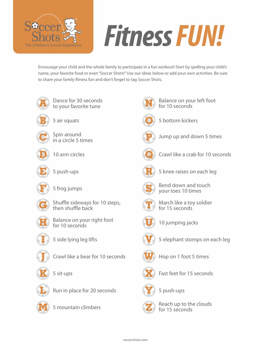 Use this activity sheet to do a fun workout together as a family!
