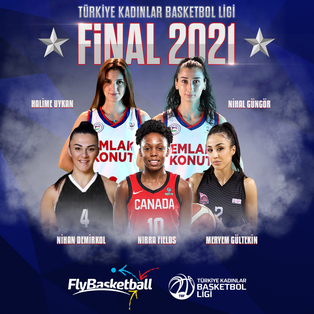 🏀 Türkiye Kadınlar Basketbol Ligi finalinde şampiyonluk mücadelesi verecek oyuncularımız Nirra Fields, Nihan Demirkol, Meryem Gültekin, Nihal Güngör ve Halime Uykan'a başarılar diliyoruz!