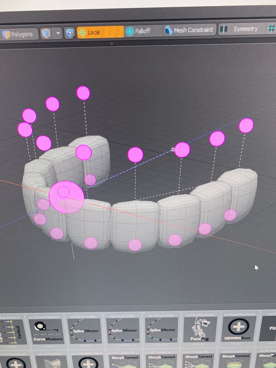 rhurrey's tweet image. Rigging dessert week... getting some time to upgrade and get all our rigs fully fleshed out and Ozone compatible. This morning? Teeth! :)