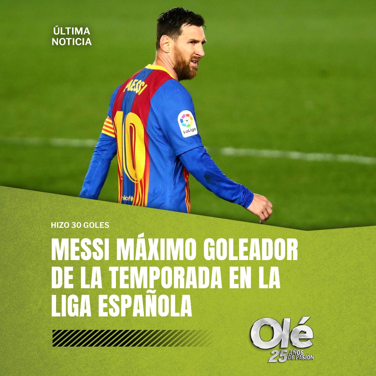 De este modo Atajos Fruta vegetales Diario Olé on Twitter: "🏅¿Cuándo no, Lionel? Messi terminó por escándalo  como el máximo goleador de La Liga. ⚽ LIONEL MESSI (30) ⚽ Gerard Moreno  (23) ⚽ Karim Benzema (23) ⚽ Luis