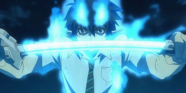 blue exorcist flames