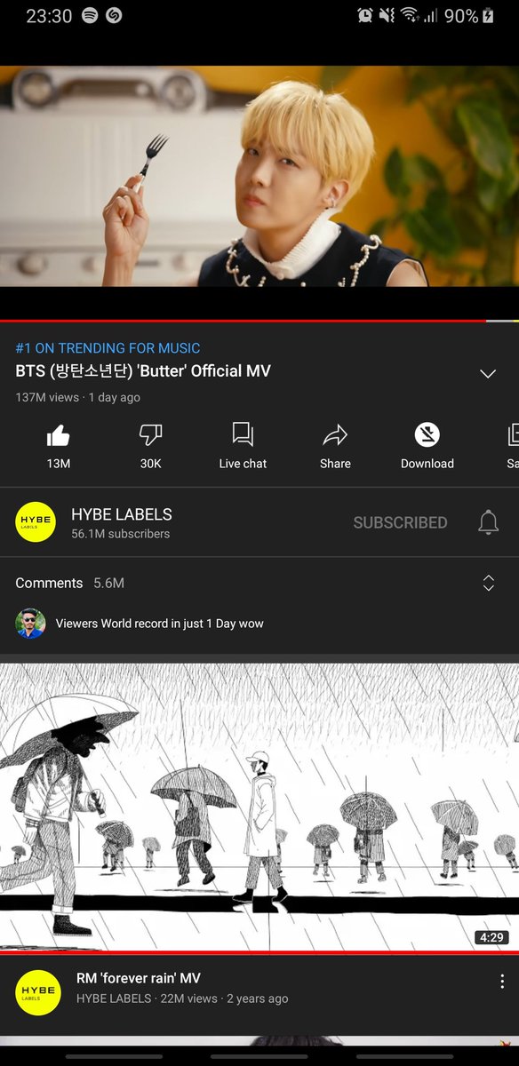 Bangtanarc's tweet photo. We did it #PAKARMYS #BTS_Butter is trending at no 1 on YouTube!!!! So proud of you all!!! Thanks to all the bases as well ho motivated and supported the fandom!!
@btspkstreaming @PrettiesForBTS @jhope_pakistan https://t.co/GUROFBn9it