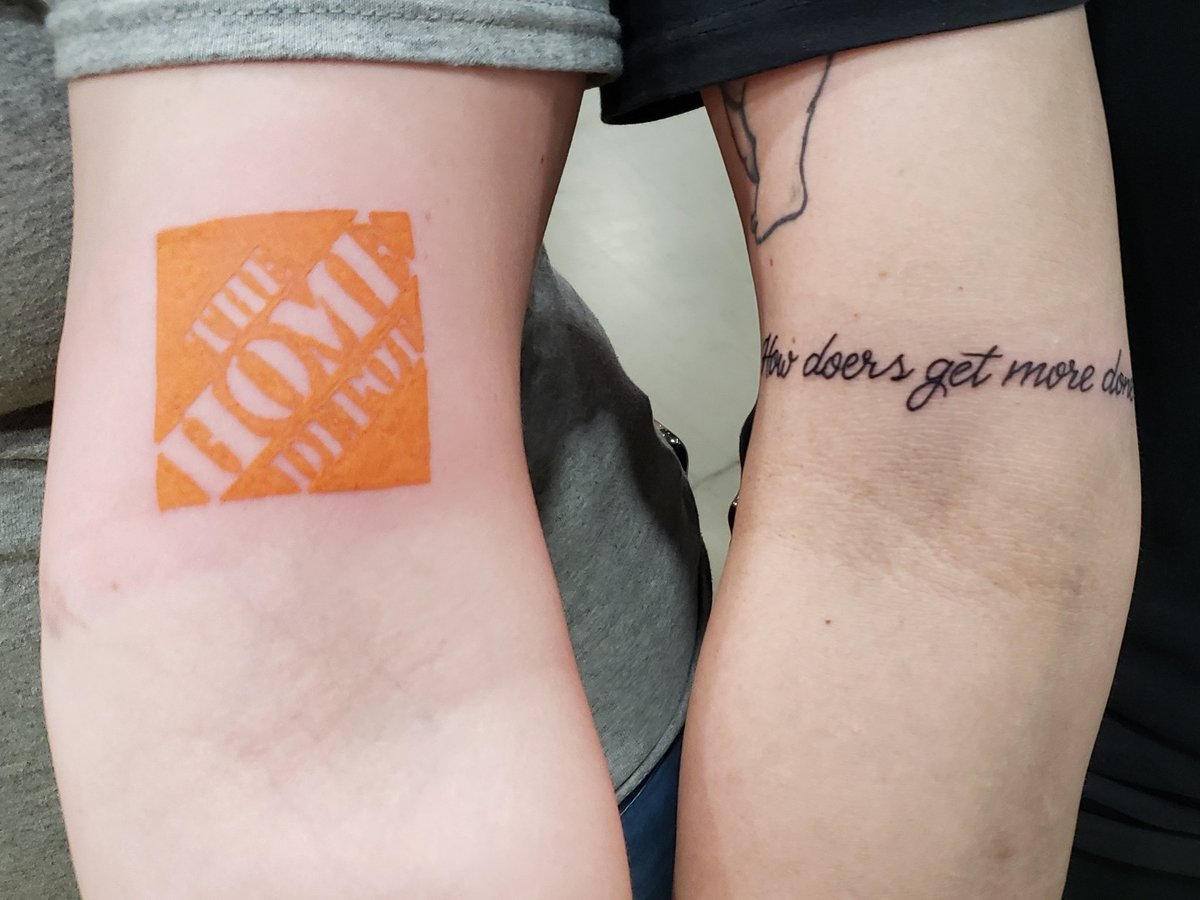 Dane M. (@danem_thd) on Twitter photo Alyson and Shyann met at RDC 5120, became BFF's, and decided to permanently remind themselves with <a href="/HomeDepot/">The Home Depot</a> tattoo's. Now that's "Building Strong Relationships!"
<a href="/THDChrisOrsini/">Chris Orsini</a> <a href="/SpottsCarl/">Carl Spotts</a> <a href="/abadertscherthd/">@ABadertscherTHD</a> <a href="/pnagyTHD/">Patty Nagy</a> <a href="/EcarterThd/">ECarterTHD</a> Alyson and Shyann met at RDC 5120, became BFF's, and decided to permanently remind themselves with <a href="/HomeDepot/">The Home Depot</a> tattoo's. Now that's "Building Strong Relationships!"
<a href="/THDChrisOrsini/">Chris Orsini</a> <a href="/SpottsCarl/">Carl Spotts</a> <a href="/abadertscherthd/">@ABadertscherTHD</a> <a href="/pnagyTHD/">Patty Nagy</a> <a href="/EcarterThd/">ECarterTHD</a>