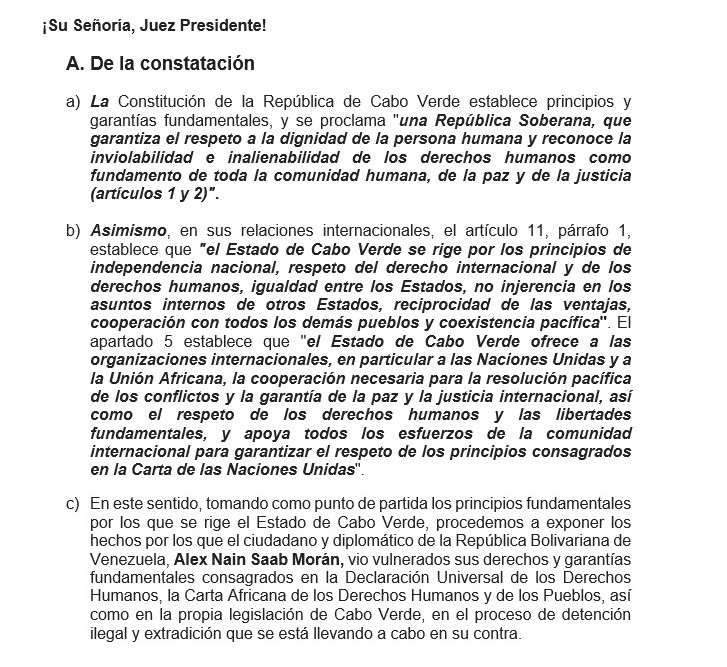 JEez_Pz's tweet photo. El 20-MAYO-2021, Basados en el Art. 36.2.3 de la CRCV y artículos 19 y 20 del CPP, el Dr. ANTÓNIO A. LOPES T. y el Dr. PÉRICLES TAVARES realizaron una solicitud de Habeas Corpus para el Embajador de Venezuela Alex Nain Saab Morán.
DE LA CONSTATACIÓN: https://t.co/3sa2csHpQ6
