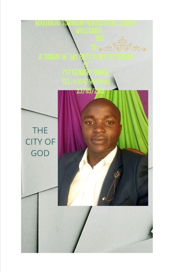 #MY FATH IS MY TESTIMONY
<a href="/MTPC/">Mario Carvalho</a>(Makhokho Township Pentecostal Church)