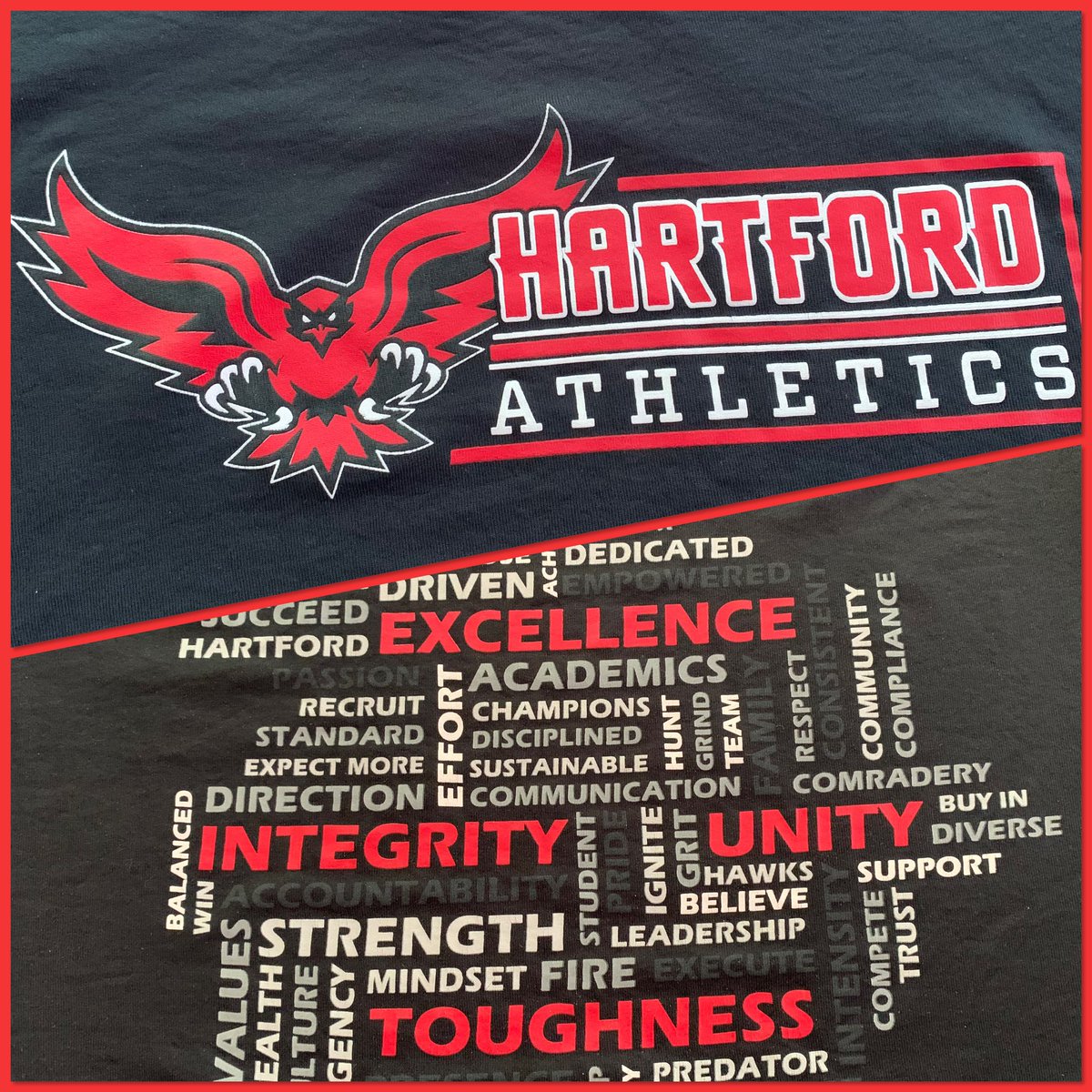 DianneRogoW's tweet photo. Picked up this shirt while folding laundry today and realized more than ever how powerful the words on the back are...keep fighting...@HartfordHawks https://t.co/FJPlXbsz2q