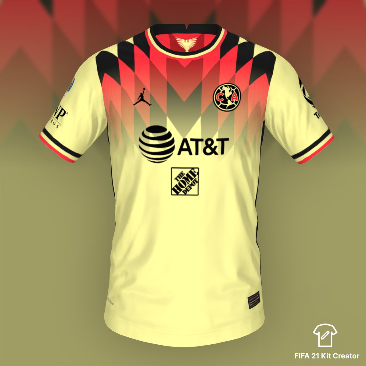 DVanArts53 auf Twitter: „Club America x Air Jordan - Fantasy Kits: Yellow,  Red \u0026 Black, these 3 Colors are the main colors of these Club America Kits  by Jordan Hope You Like