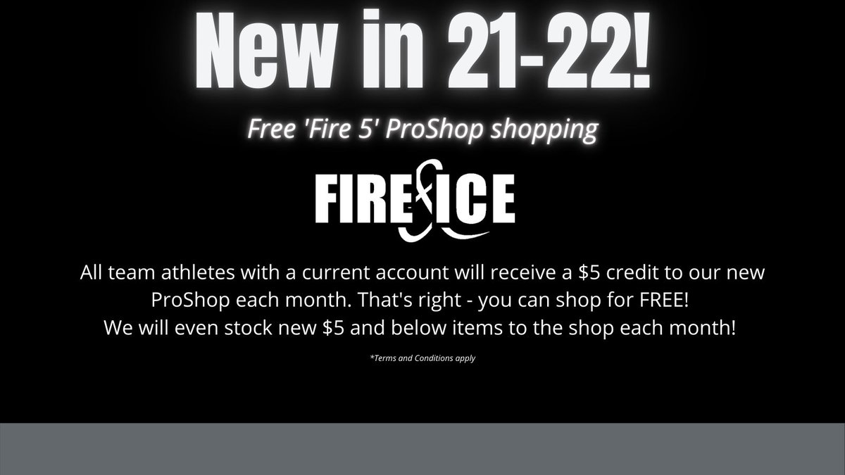 Kicking off 10 days of exciting announcements ... 

New for 21 - 22 ... our team athletes can shop for free*!