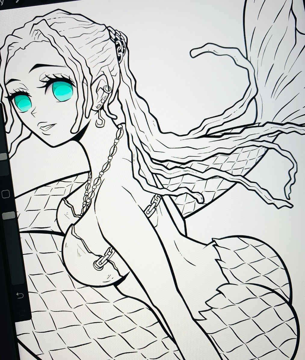 Some work in progress...

#WIP #OC #Mermaid #Orisa ✍🏽🧜🏾‍♀️