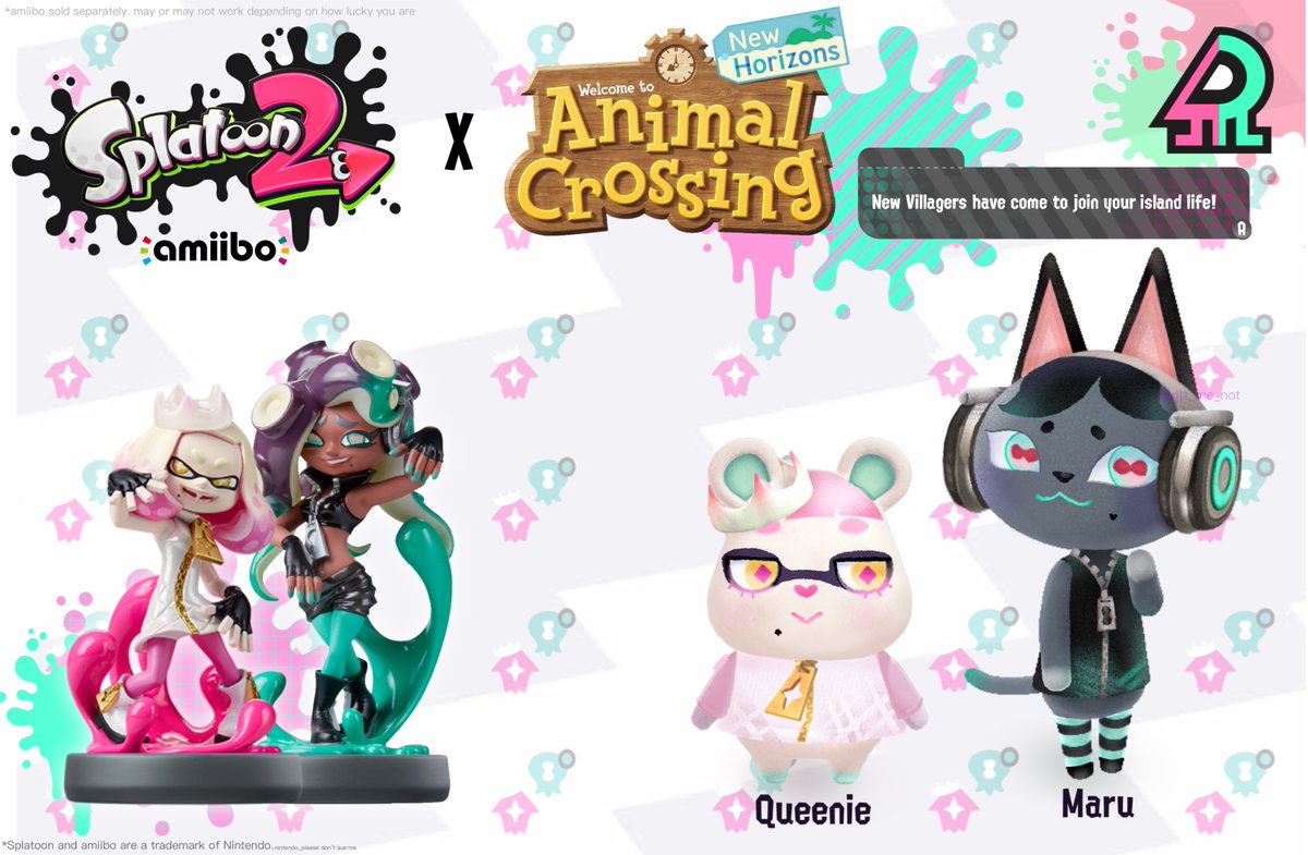Kitt_me_not's tweet photo. [Announcement]
Hey there, Islanders! Starting 30/05, you can meet and invite two new villagers to your island using #Splatoon2 amiibo! Do they seem familiar?... #AnimalCrossingNewHorizons #ACNH https://t.co/G5a5ieVjPz