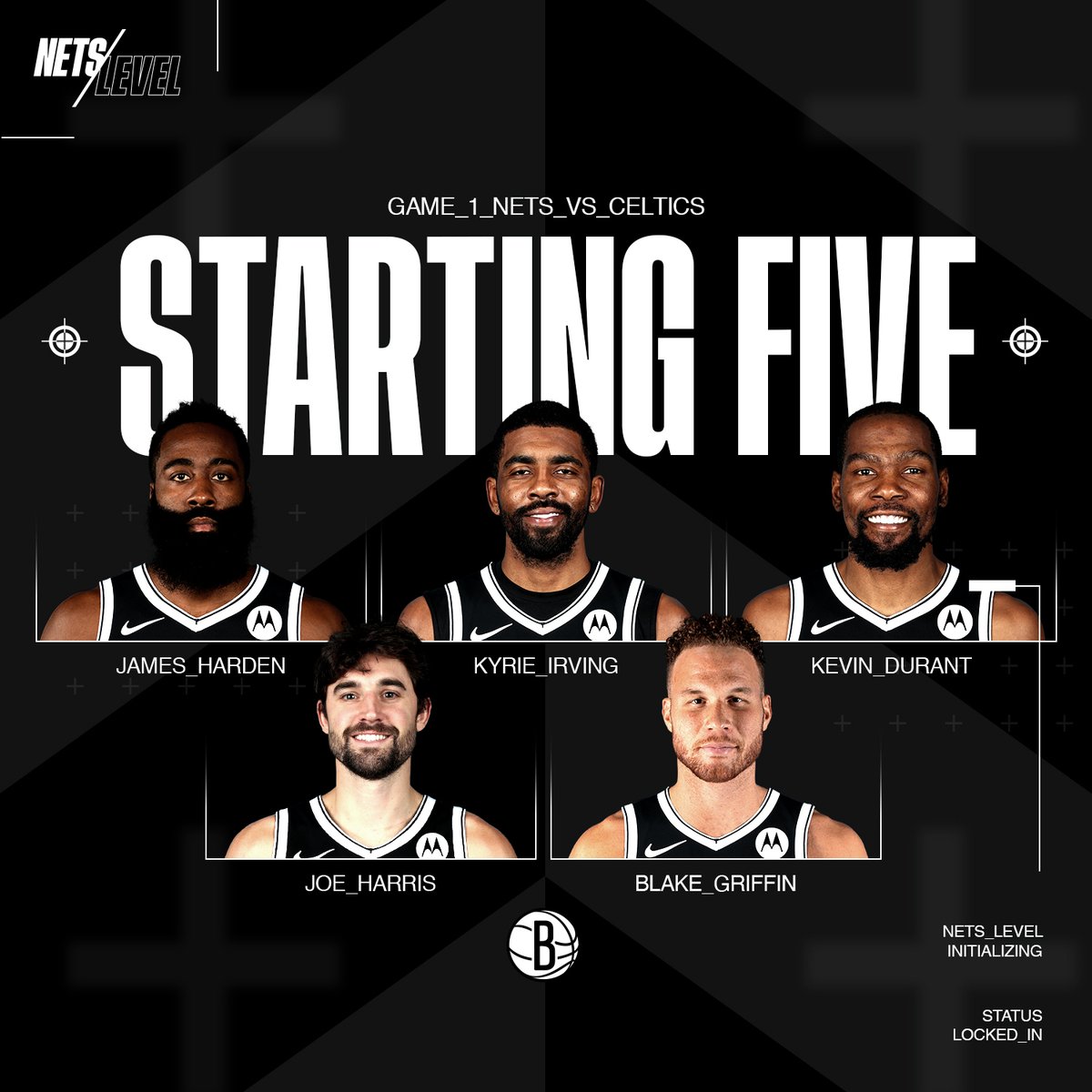 Brooklyn Nets on Twitter "Your GAME 1 STARTING 5 ️ JHarden13 ️