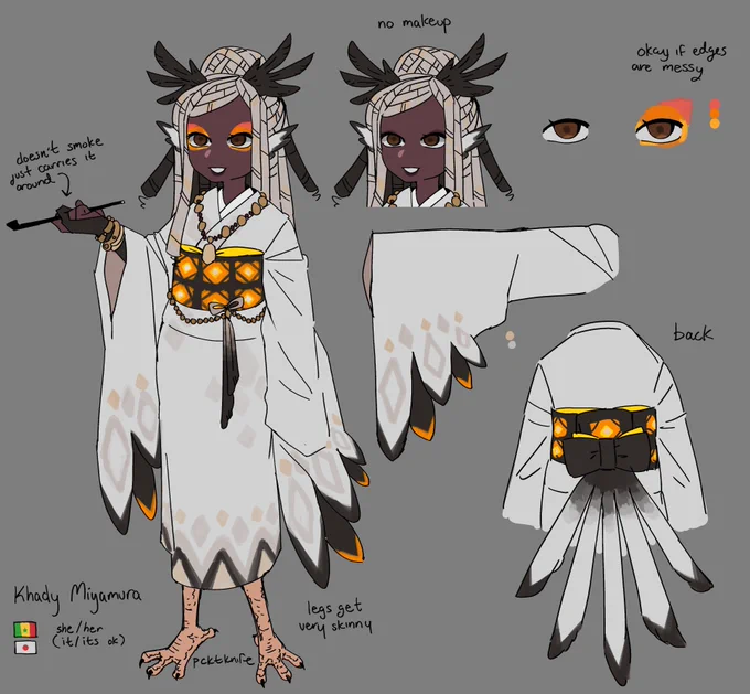 design practice! based on a secretary bird 