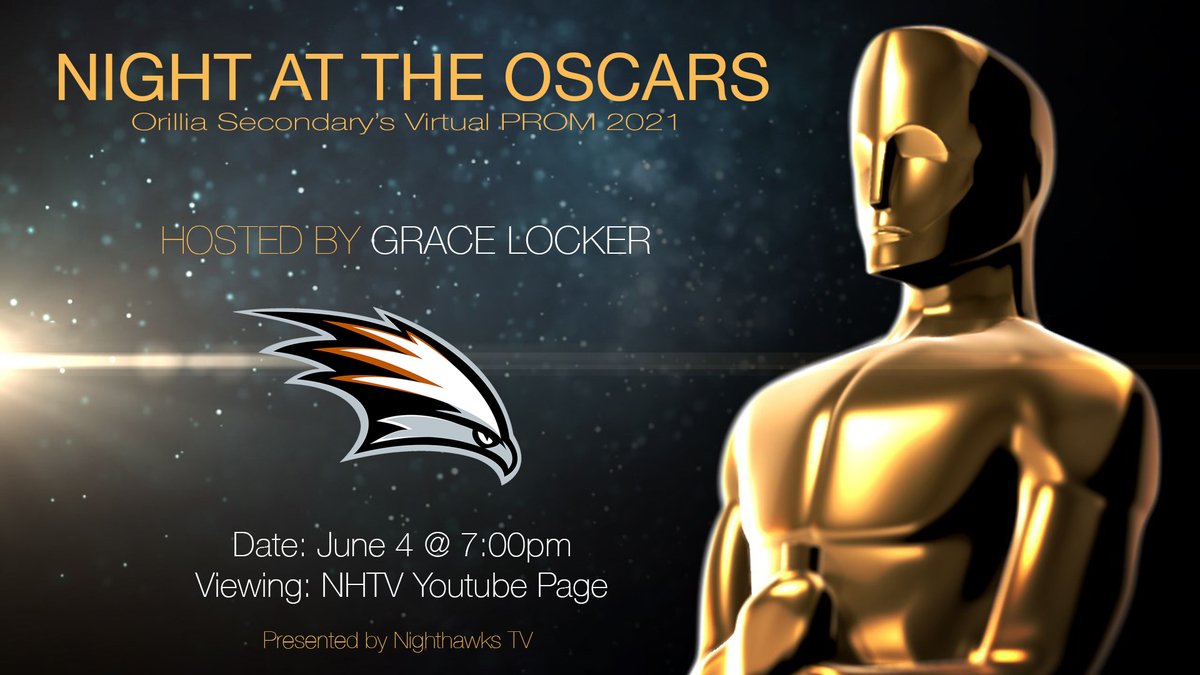 Orillia Secondary's NIGHT AT THE OSCARS Virtual PROM, Hosted by Grace Locker, Celebrating the OSS Graduating Class of 2021. <a href="/SCDSB_Schools/">Simcoe County District School Board</a> <a href="/OSSAnnouncement/">OSS Announcements</a> <a href="/pbowmanSCDSB/">Pete Bowman</a>
