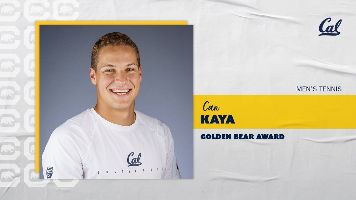 Congratulations to Can Kaya for earning the 2020-21 Golden Bear Award for posting the team's highest GPA! #GoBears