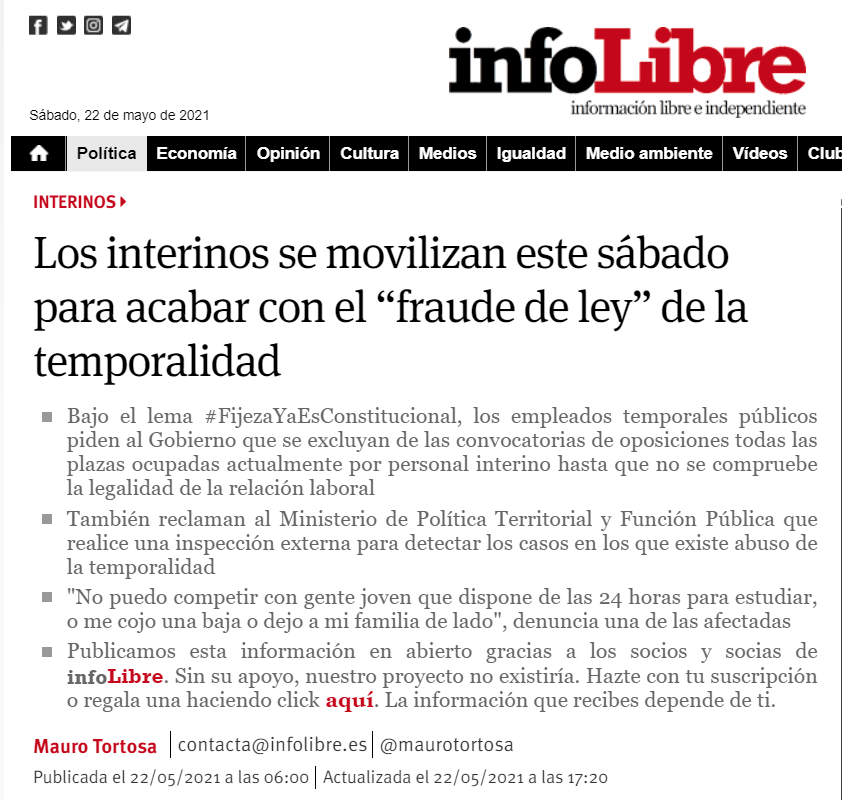 PInterinos's tweet photo. 📢Miles de trabajadores llenan las calles de Madrid por la PERMANENCIA del personal en ABUSO DE TEMPORALIDAD como indican María Emilia Casas y @Jeronimosavedra 🟡⚫️🟡

❌NO a las OPEs ILEGALES de @miqueliceta
 
#FijezaYaEsConstitucional #22MFijezaYa 
 Leer:https://t.co/ewgacdvjUg https://t.co/qJIRFpMhCf