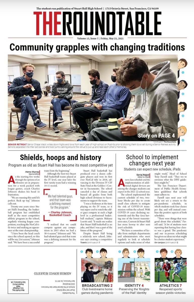 shhs_roundtable's tweet photo. Volume 15, Issue 7 is out! Pick up yours around both campuses. @sacredheartsf @thebroadview https://t.co/x6Smj5ztfx