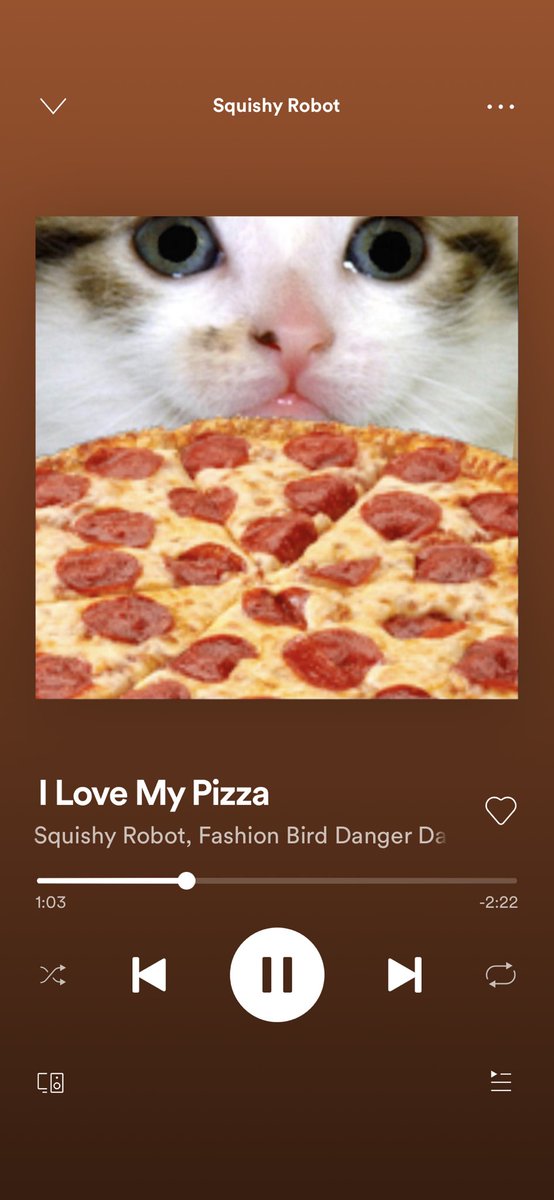 pineappleO's tweet image. 🎶 Listening to I LOVE MY PIZZA on @Spotify while eating 🍕: open.spotify.com/track/5sd7RURZ… @PCTrashPanda @rarepizzas @MonkeyFactoryTv #Pizzaday #rarepizza #squishyrobot #freepizzaday #pizzacat