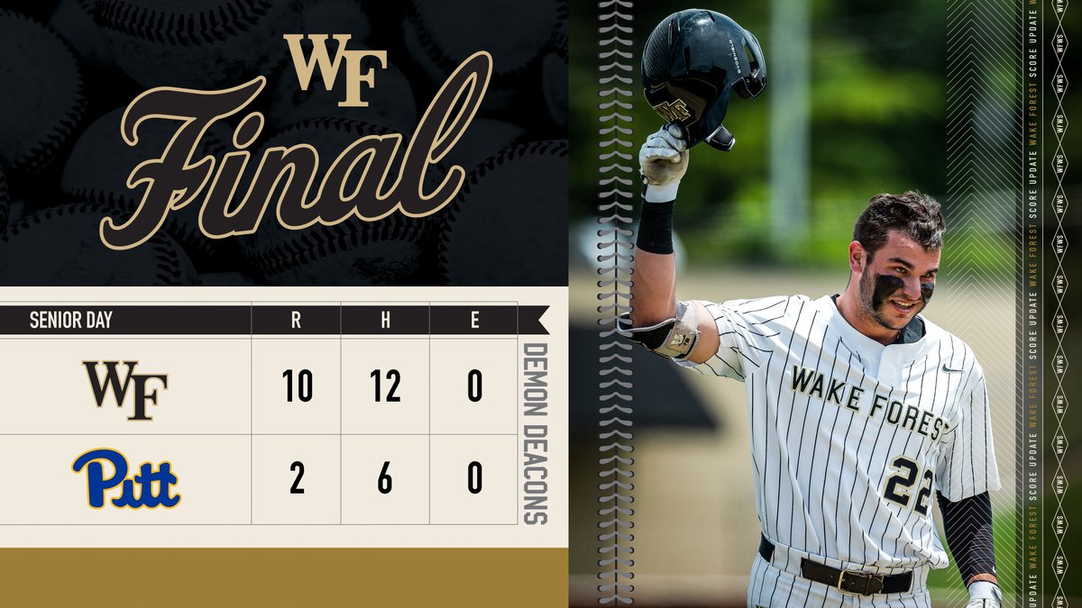 Deacs 𝐖𝐈𝐍 on Senior Day to sweep the final series of the regular season 😎

#GoDeacs 🎩