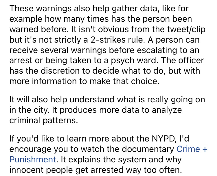 KiyomiMcfarlane's tweet photo. Honestly, I thought Yang’s “warning” policy would encourage over-policing. And thought Yang deserved to get dragged for it until I read this. https://t.co/NnGirUsqbL