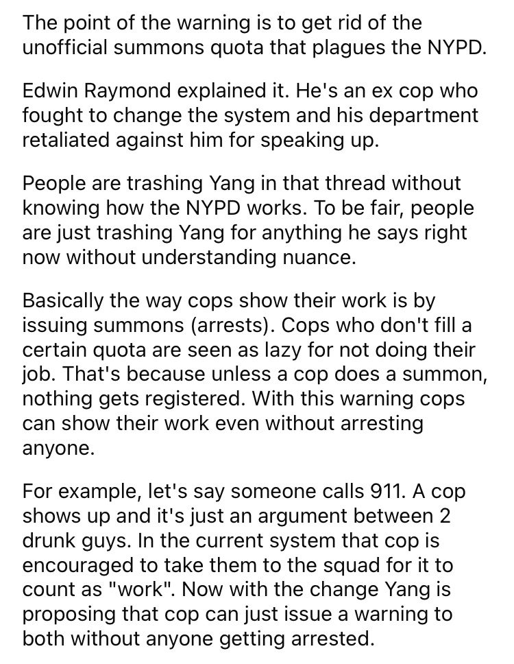 KiyomiMcfarlane's tweet photo. Honestly, I thought Yang’s “warning” policy would encourage over-policing. And thought Yang deserved to get dragged for it until I read this. https://t.co/NnGirUsqbL