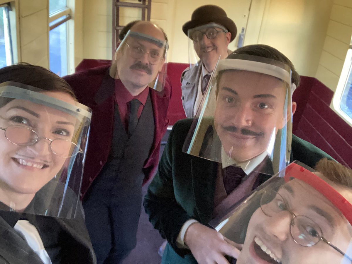 afterdarkmurder's tweet image. What would you call a cluster of Poirot’s? Plus the Inspectre...#castselfie #firstshowback #emotionalmoment