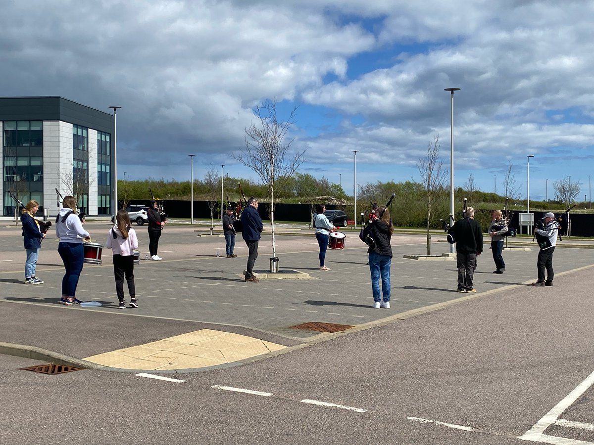 🎶 Amazing  to  be  back  at  Pipe  Band  practice for  the  first  time  this  year  🎶