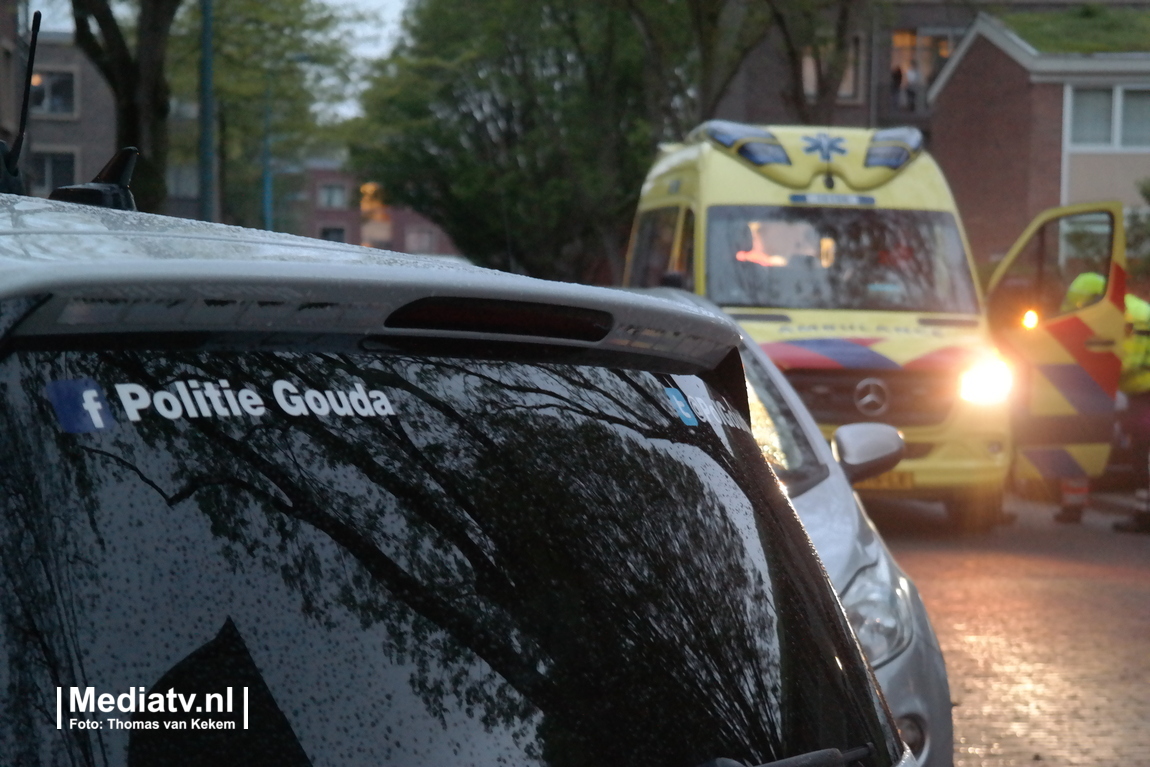 Melding ambulance Esmoreitstraat Gouda inzake traumahelikopter