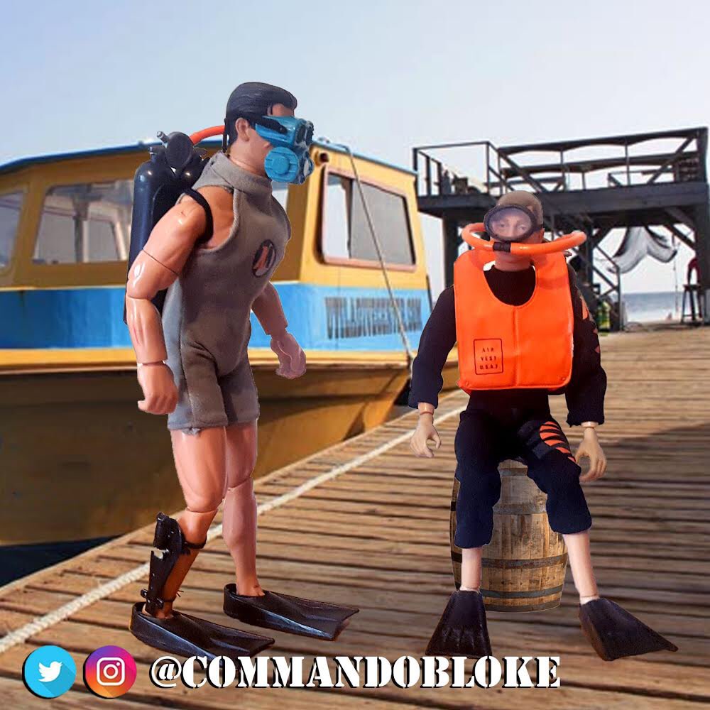 commandobloke's tweet photo. The lads fancy a spot of swimming today. #actionman #gijoe #toyphotography #toyphoto #scuba #adventure https://t.co/WNVRXWH2va