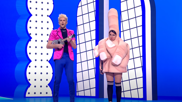 This is a photo of the German middle finger costume