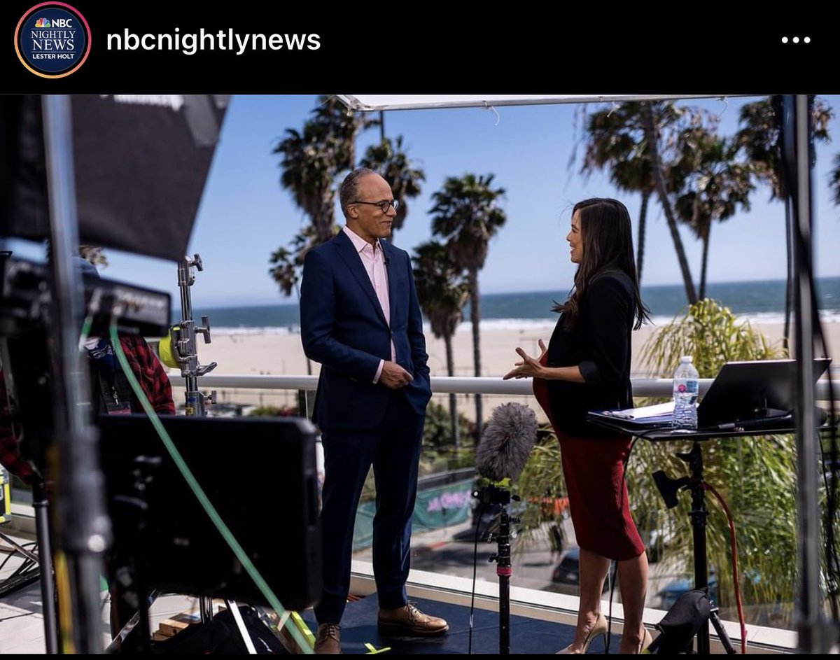 GadiNBC's tweet photo. The boss &amp; the wifey! (And our little daughter’s @NBCNightlyNews debut!) So proud of you @KimTobinNBCLA! 🥰🤰🏻 https://t.co/isX7V06PU5