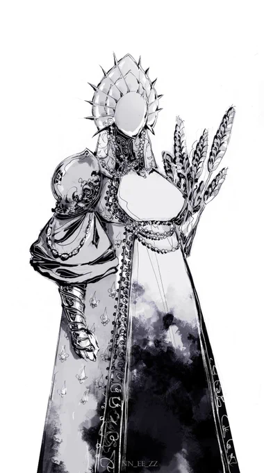 Another boss character design for my soulsborne game fantasy. Wheat made out of solid gold 