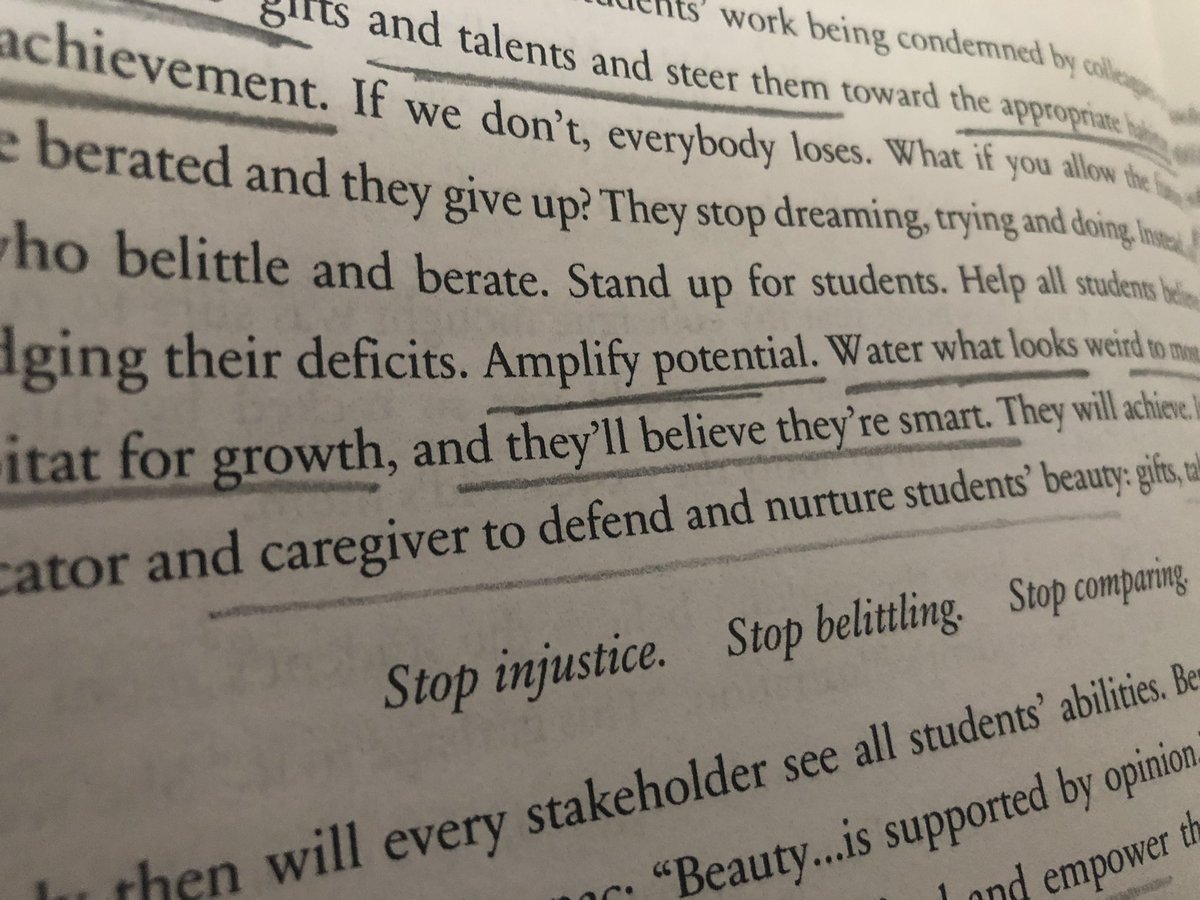 lmcdonell14's tweet photo. Chapter 5 propels my thinking forward! @PamHall2inspire says, “Amplify potential, water what looks weird to most, lead them to the right habits for growth and they will believe they’re smart”. I love this!! This book is amazing!! #stopseries #chaseyourimpossible @RickJetter https://t.co/GtJKSaMfu4