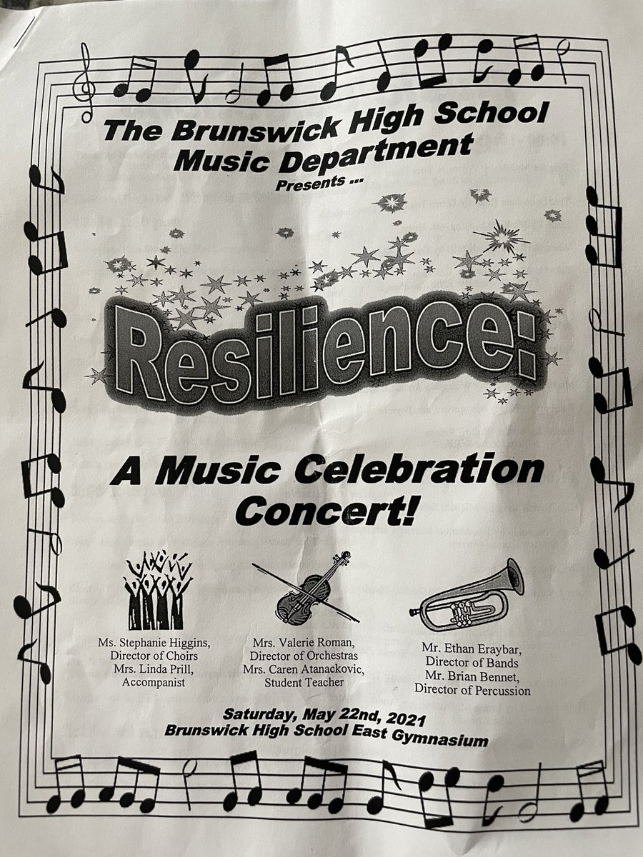 BCSDNiedermeyer's tweet photo. Had the chance to experience parts of ‘Resilience: A Music Celebration Concert!’ this morning. So great to see our students perform live. @Brunswick_Music @BHSChoralBoost @BHSMerrill #BrunswickPRIDE https://t.co/0OfcRuQ1Wi