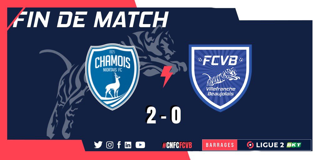 FCVB_officiel's tweet image. ⌚️ 90+4’ |#CNFCFCVB 2️⃣-0️⃣

C’est la fin du match ici.
Terrible désillusion pour nos caladois qui s’inclinent dans ces barrages à cause du but à l’extérieur. 
Le dénouement est dur mais difficile de reprocher quelques à nos joueurs qui ont tout donné jusqu’au bout.

#TeamFCVB 🔵⚪️