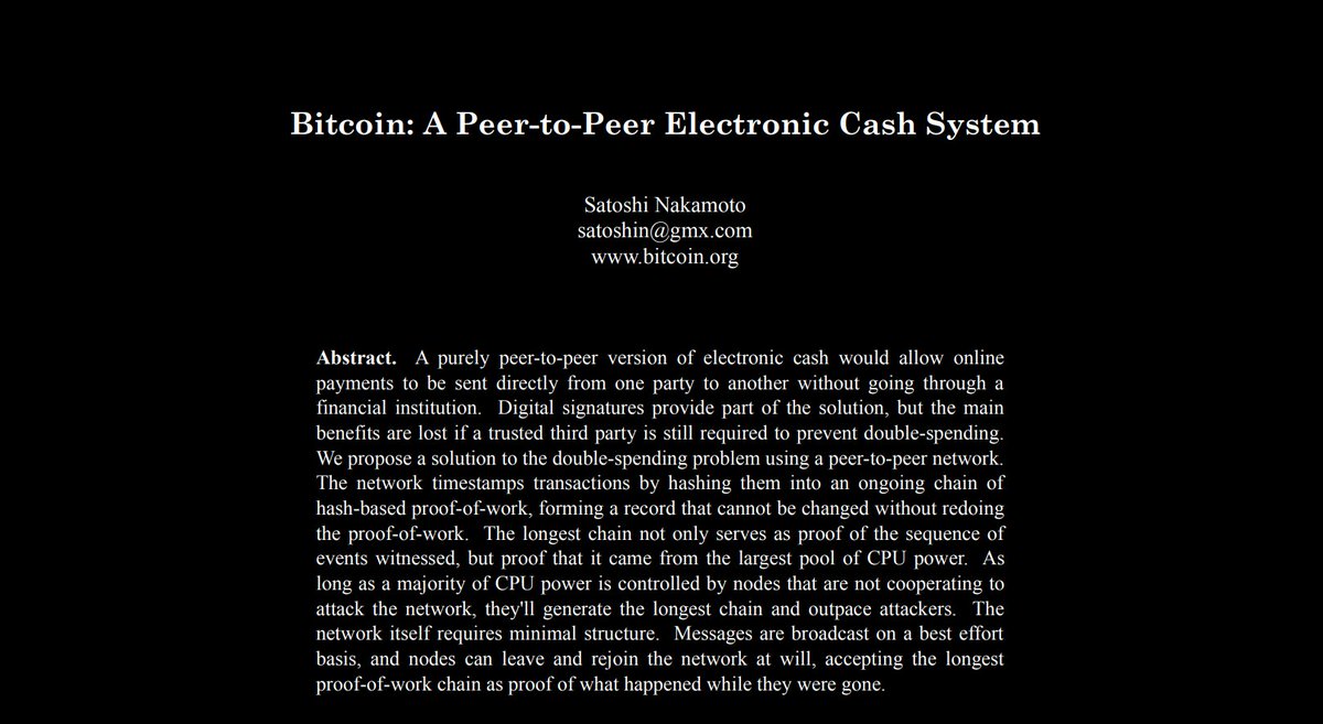 DocumentingBTC's tweet image. John, 12 years ago a pseudonymous developer released a replacement for banks, #Bitcoin

#Bitcoin is written in C++, not Python unfortunately.

bitcoin.org/bitcoin.pdf