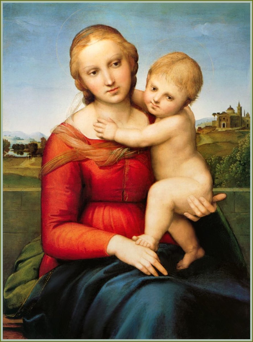 EstevezBalea's tweet photo. MADRE DE JESÚS, MADRE DE LA IGLESIA Y MADRE NUESTRA. SABES QUE SOY TODA TUYA. SI QUIERES, ACEPTA QUE TE REGALE  LAS ROSAS MAS BONITAS QUÉ HUBO, HAY Y HABRÁ EN EL MUNDO. La Madonna Cowper, Rafael. https://t.co/TFBkBypmOF