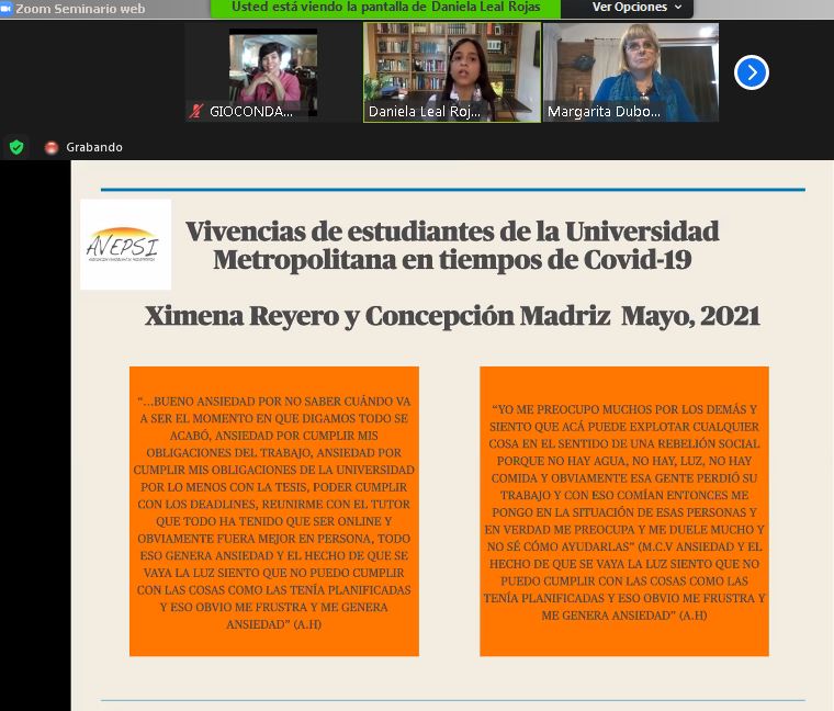 flapsi_la's tweet photo. Participación de Daniela Leal en el foro del XIII Congreso Latinoamericano/IV Congreso uruguayo de Psicoterapia. Salud mental del Vzlano ante la pandemia por COVID 19 https://t.co/Ma8Qh9IX2W