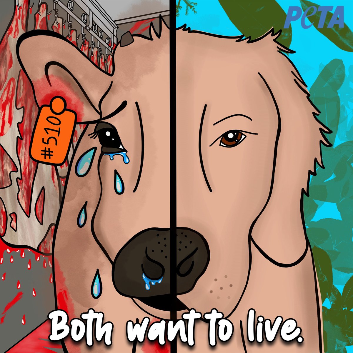 peta's tweet photo. They both feel pain, love, fear, and joy—they both want to live. 
 
See animals for who they truly are, not just who you want them to be. #EndSpeciesism https://t.co/JuAk4QMDa6