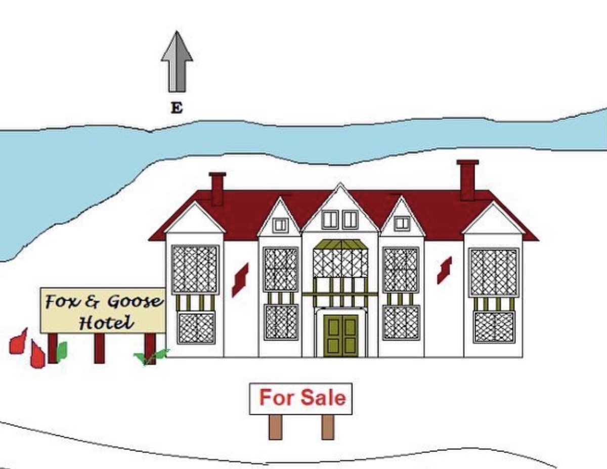 Our next feature property is the rather fabulous Fox and Goose Hotel. A property to die for...oh, wait. Brick and beam, spacious accommodation. You are going to want to replace those bathrooms though. One for all the Hitchcock fans out there. #midsomermurderspodcast