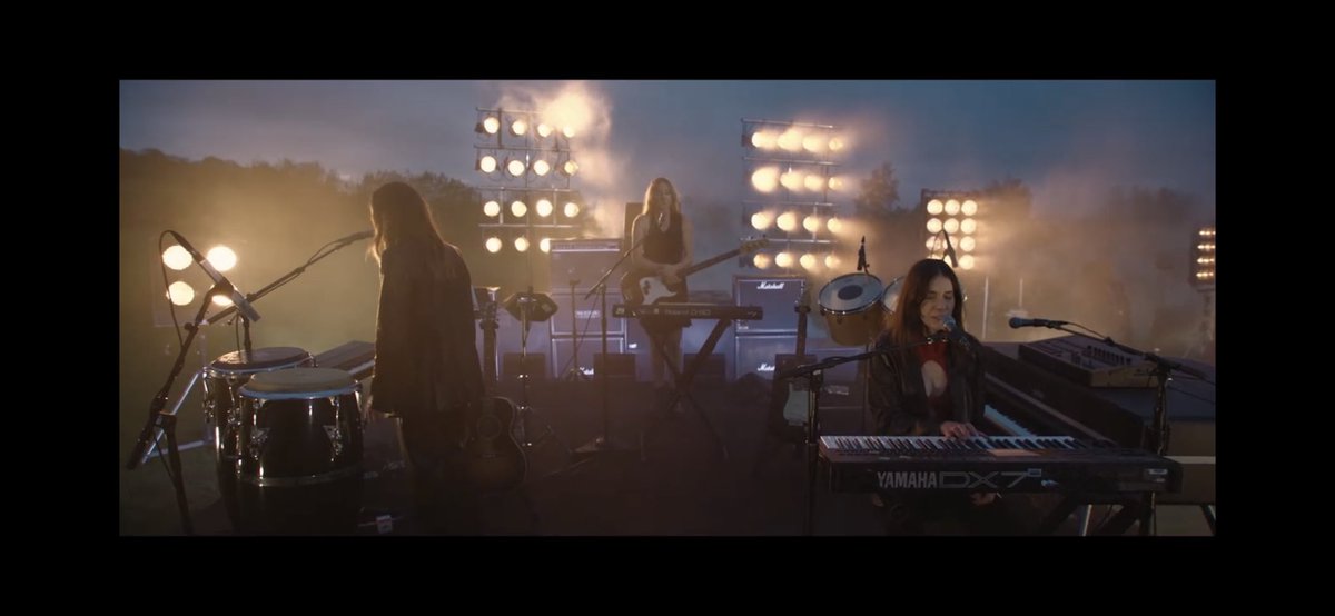 Claire_writes's tweet photo. Thanks so much @glastonbury - if you do this every Saturday night, I promise I’ll pay next time 😬 Officially in love with @HAIMtheband #glastonburylivestream https://t.co/akANQoVzA6