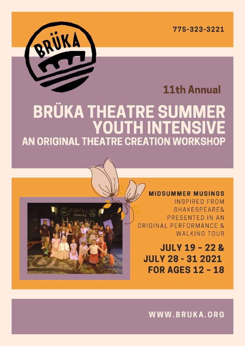 Br�ka Theatre?s 11th Annual YOUTH Performing Arts Summer Workshop conta.cc/347KHwJ