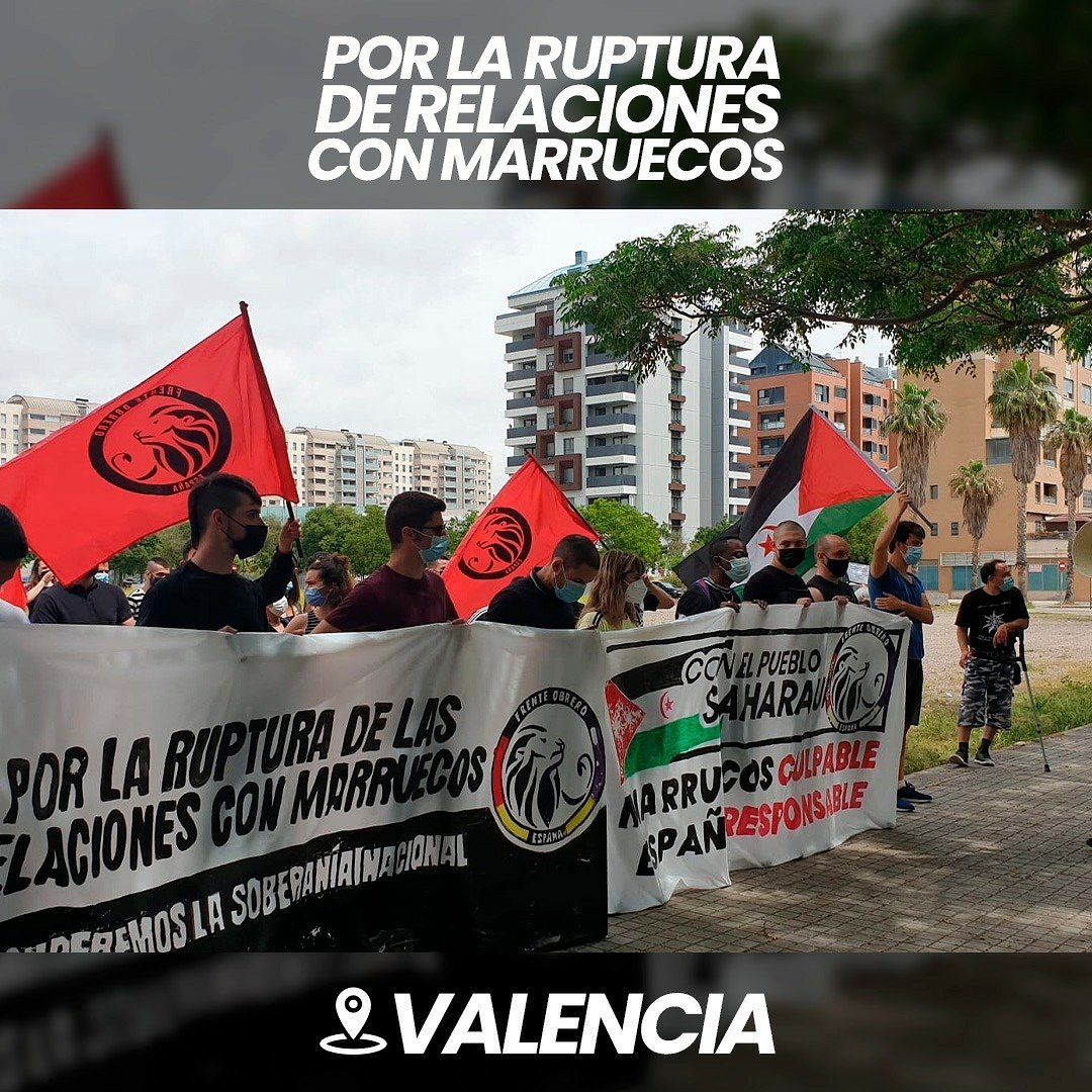 frenteobreroesp's tweet photo. POR LA RUPTURA DE RELACIONES CON MARRUECOS https://t.co/26DN8Su9GA