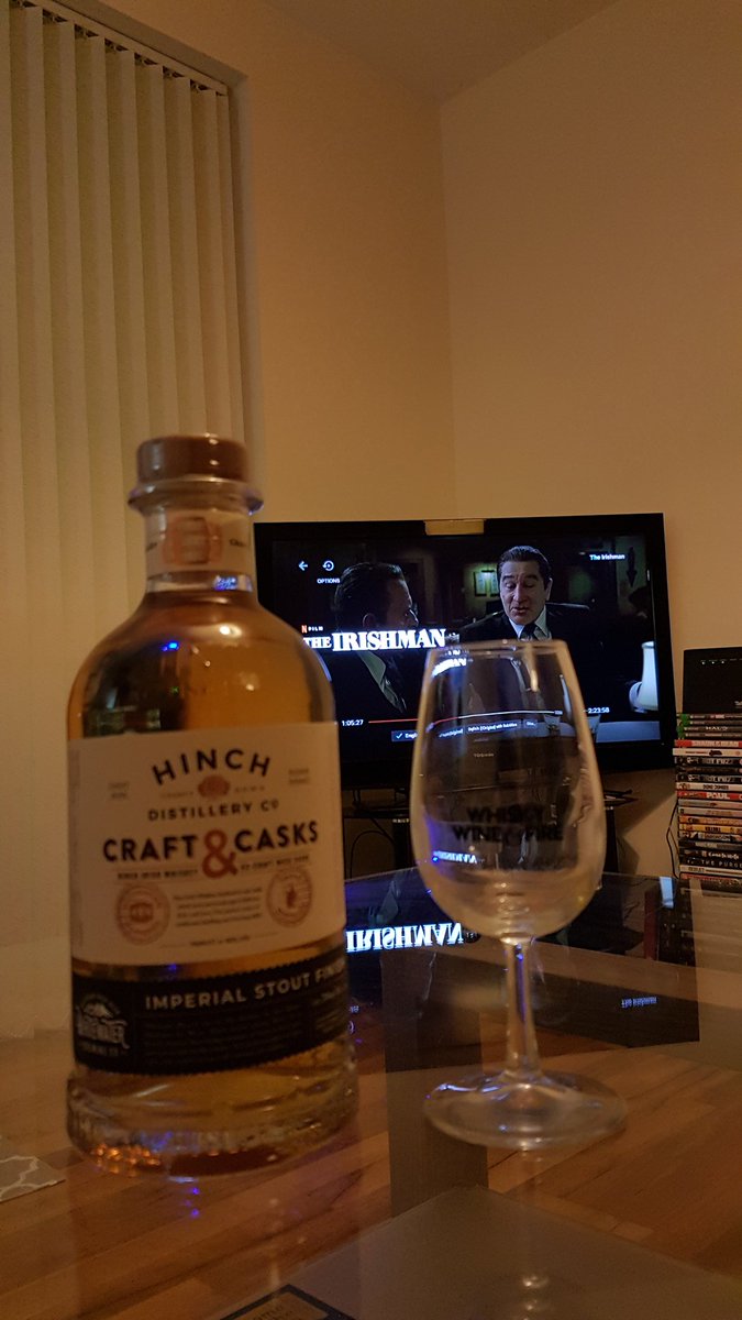 Rare Saturday night to myself means finally doing two things I've been wanting to do for a while. Trying <a href="/hinchdistillery/">Hinch Distillery</a> whiskey and watching The Irishman.