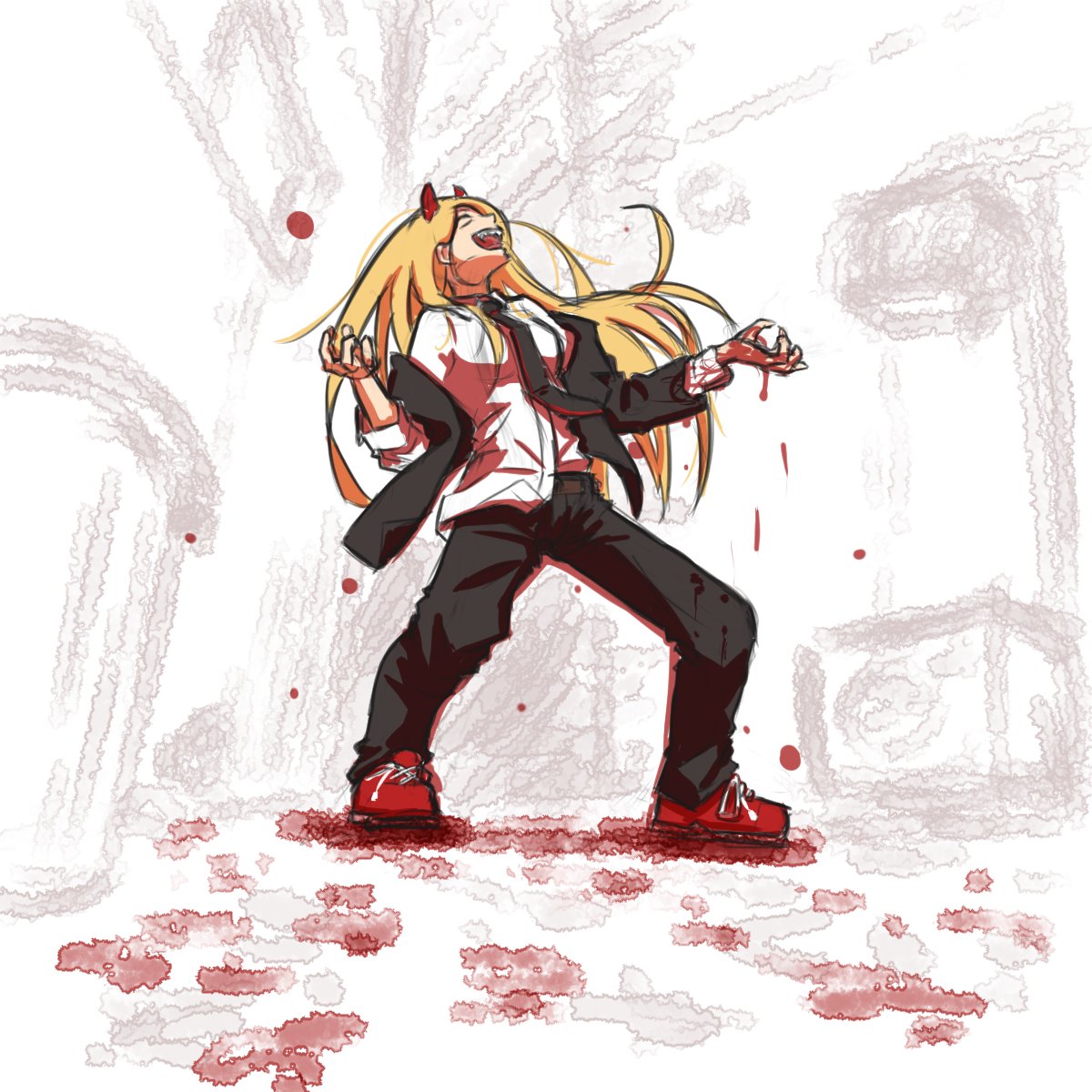 チェンソーマン 最近マイクラばかりしてて絵を描いてない系の過去絵 あと夢でチェの新作を本誌で読み Gummy Madacuel Pixivリク受付けてますのイラスト