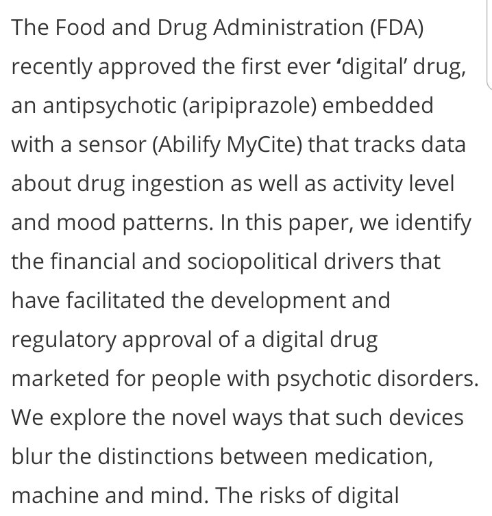 Ah ouais no problemo on va tracker les personnes psychotiques pour être sûr de les médiquer parce que c'est notre projet de société quoi o_O On leur enlève leur propre souveraineté ! C'est affreux et liberticide alors que les fols sont des êtres humains !