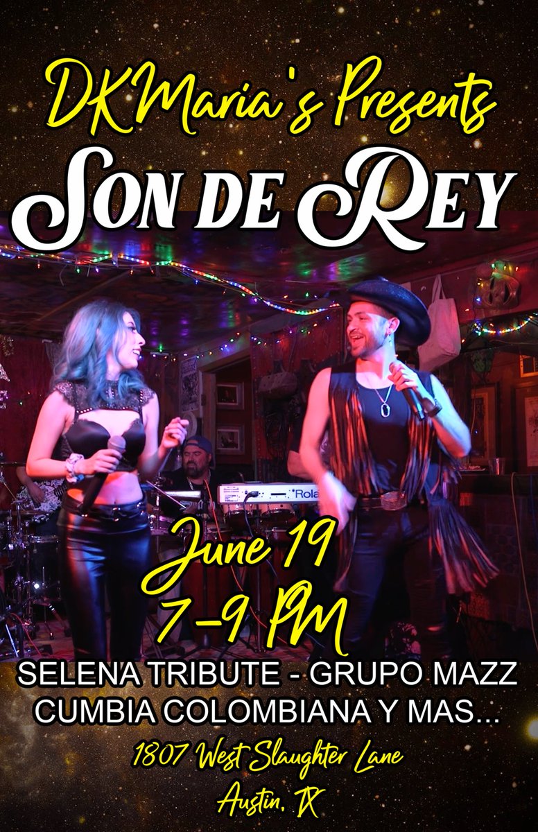 ¿Nos vemos ahí?! <a href="/dkmarias/">DK Maria's</a> 

#ATXMusic #sonderey #cumbia