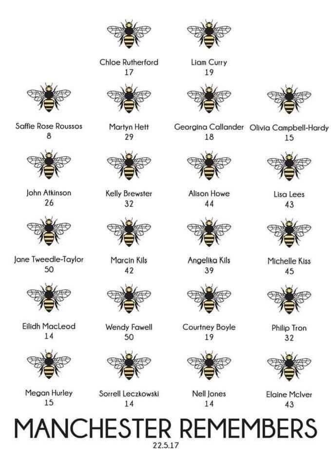 4 years on ... 

We were on the floor near the stage of the arena when the bomb went off

we were so lucky that night  

our thoughts are with the families of the 22 people who lost their lives

 #Manchester
#ArianaGrande