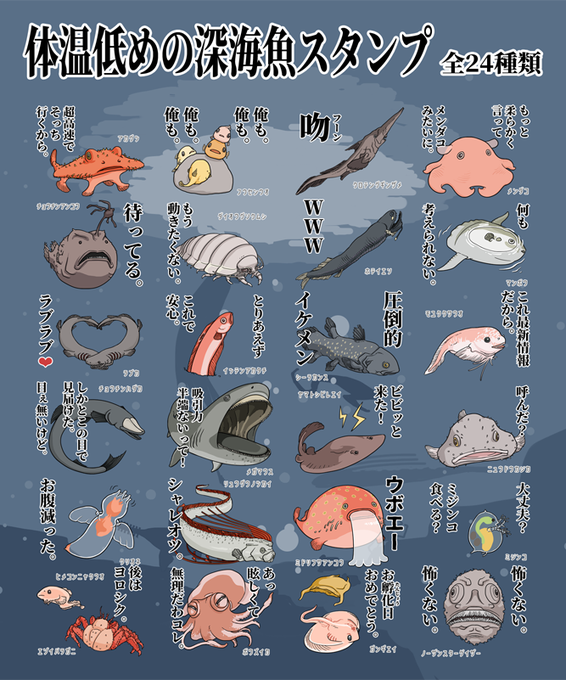 深海魚のtwitterイラスト検索結果