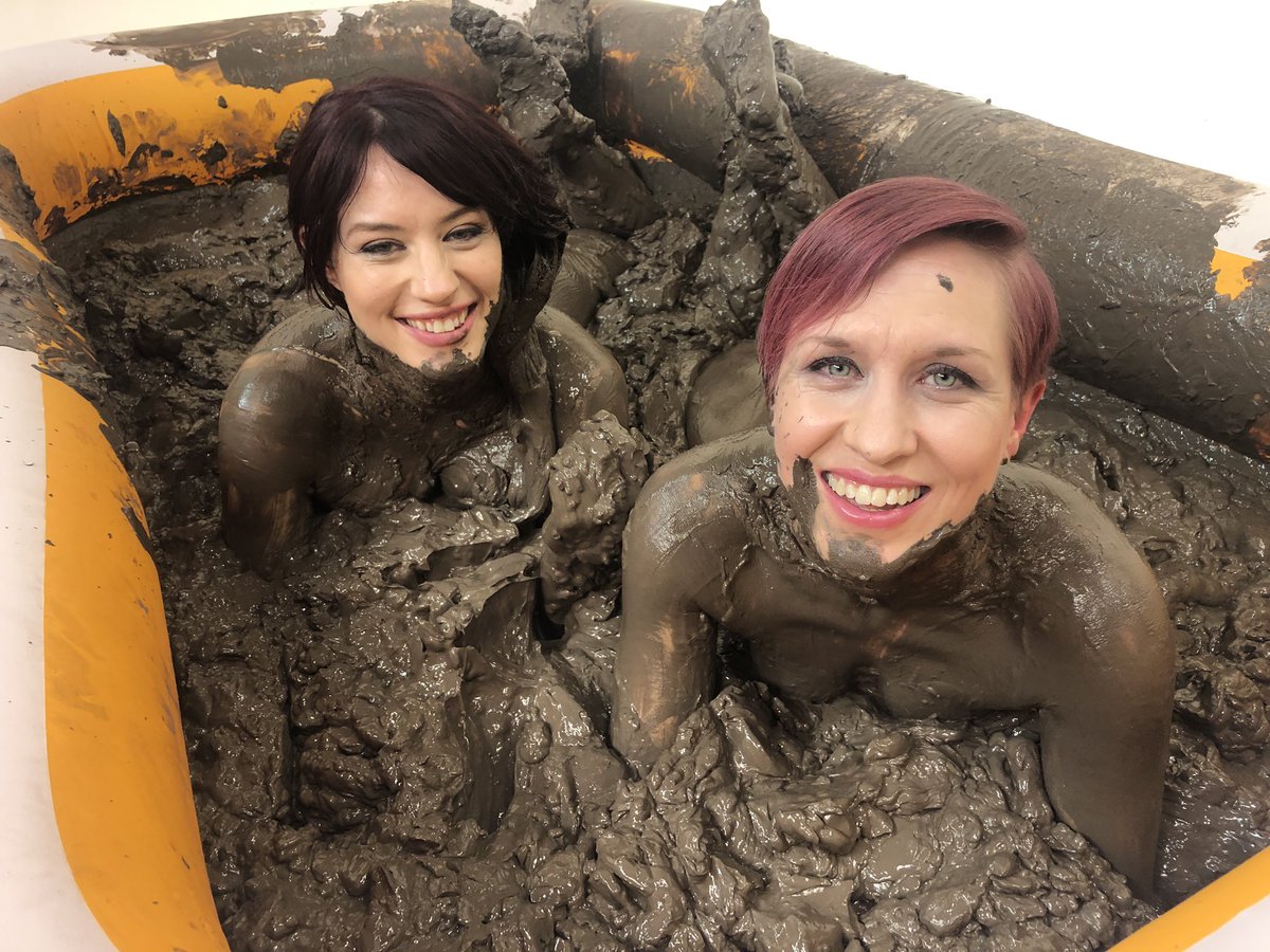 Catfight in the mud coming soon! #mudwrestling. 