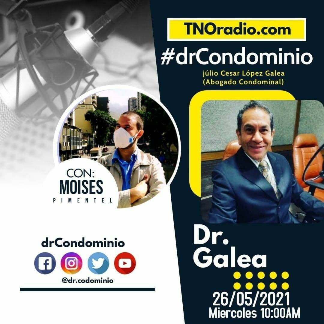 drjuliogalea's tweet photo. Este miércoles 26 de mayo 2021 a partir de las 10am en su programa DOCTOR CONDOMINIO RADIO y solo por https://t.co/qfHtMAoFOd entrevistaremos a MOISES PIMENTEL locutor experimentado en servicios comunitarios quien nos ofrecerá más herramientas para los condominios https://t.co/DCOSZj0ymt